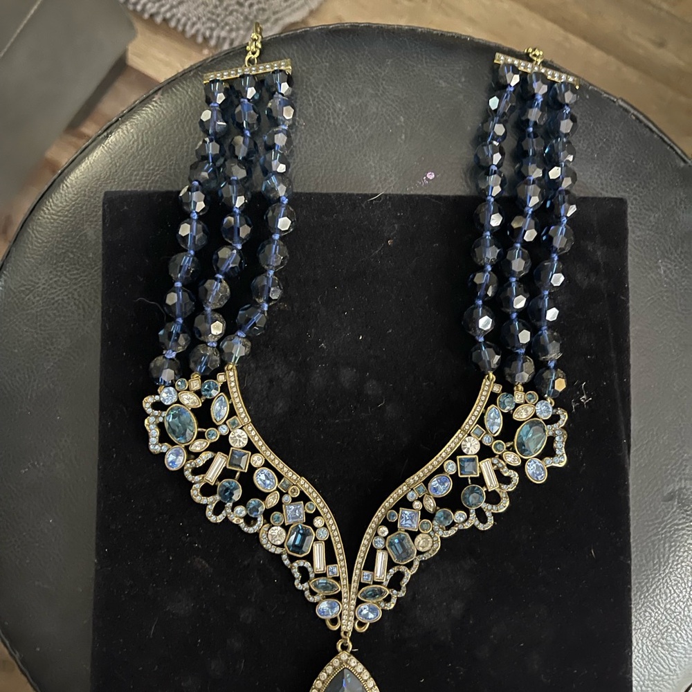 Heidi Daus Blue and Silver Multi-Strand Necklace - Picture 5 of 8